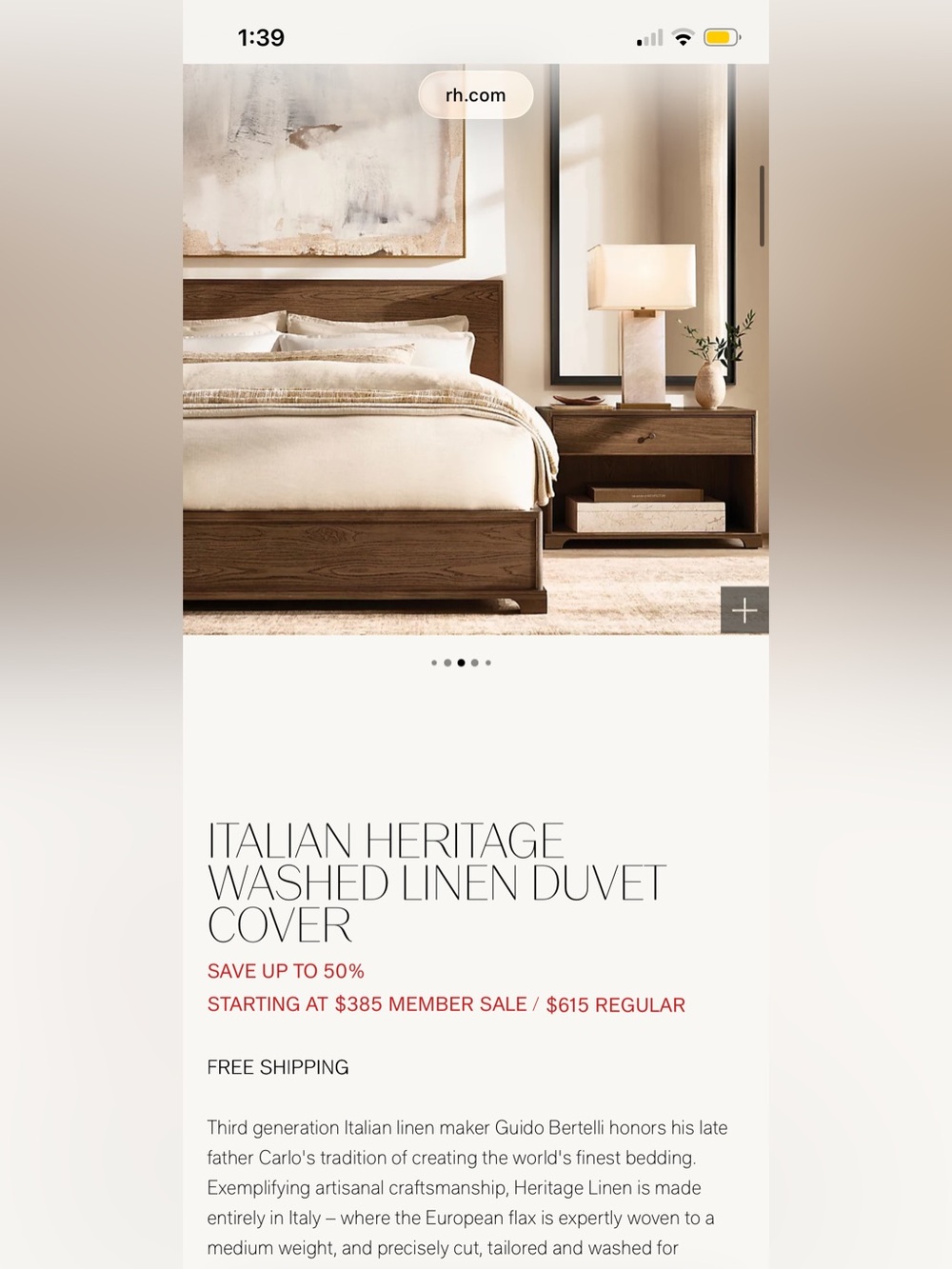 Restoration hardware 100% linen white duvet cover & BR linen king fitted sheet